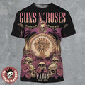 Guns N Roses Paris France 2026 Night 2 Exclusive Poster At Accor Arena On July 3 2026 All Over Print Shirt
