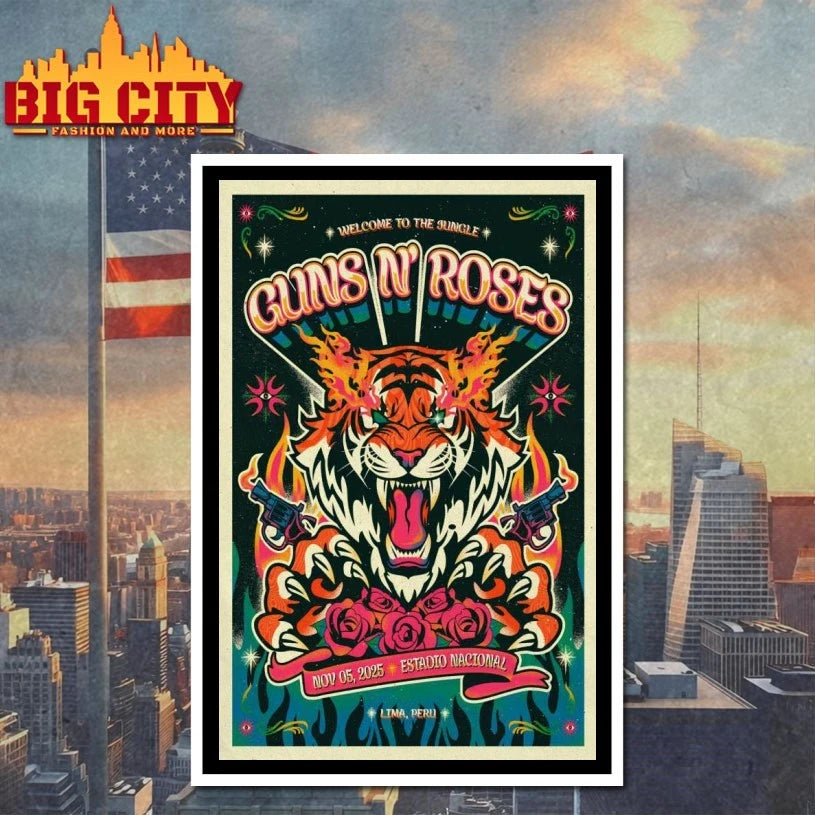 Guns N’ Roses Tour 05 2025 Nov Estadio Nacional Lima Poster shirt