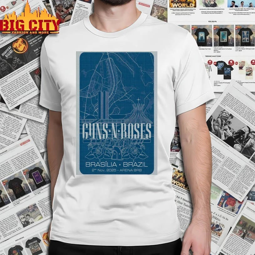 Guns N’ Roses Tour Arena BRB Mané Garrincha, Brasilia November 02 2025 Poster shirt