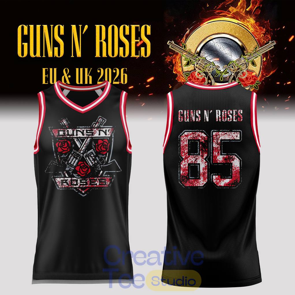 Guns N’ Roses World Tour 2026 Exclusive Basketball Jersey