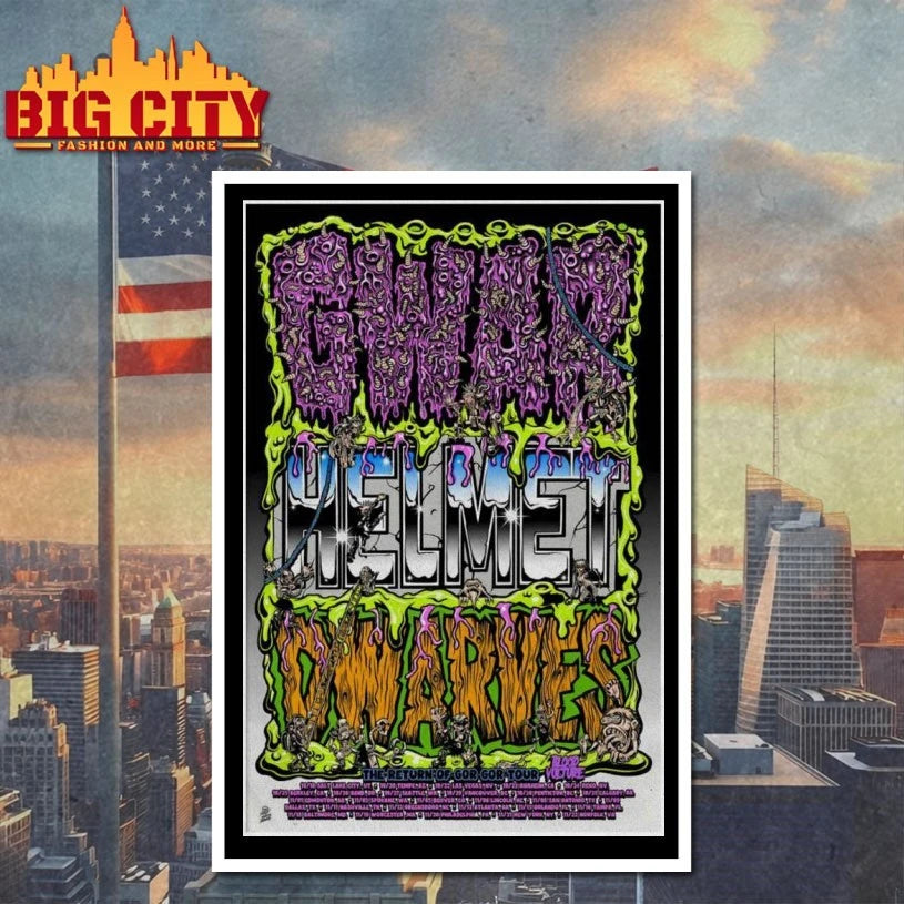 Gwar Helmet Dwarves The Return Of Gor New Tour 2025 Poster Shirt