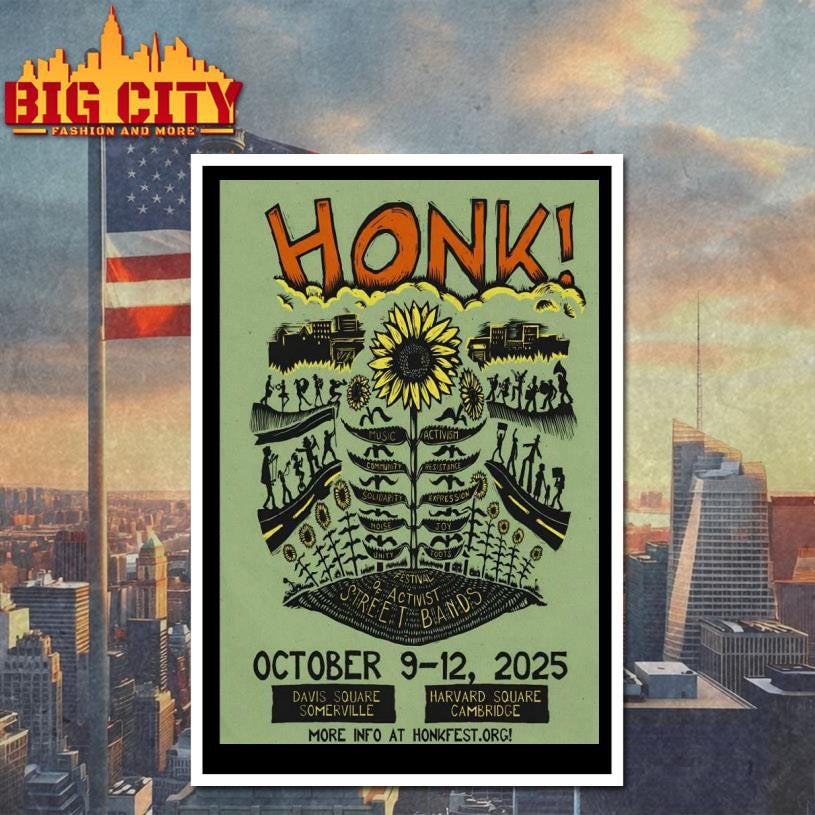 HONK! Festival Somerville MA 10 9-10 12 2025 Poster Shirt