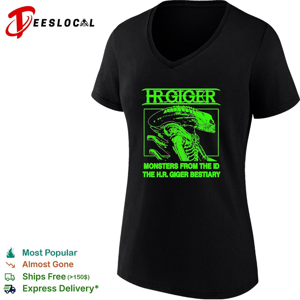 HR Giger Monsters from the Id The HR Giger Bestiary vintage shirt