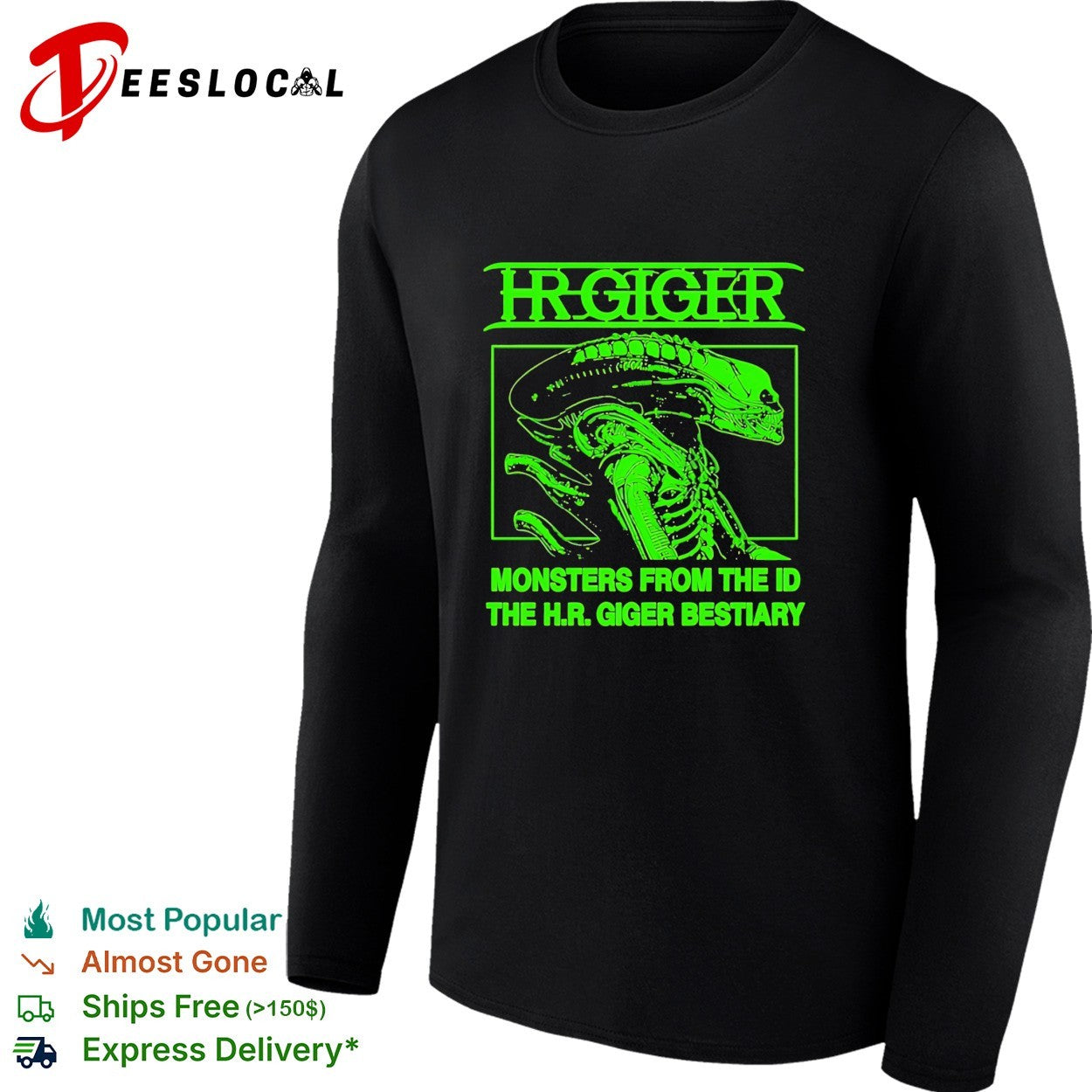 HR Giger Monsters from the Id The HR Giger Bestiary vintage shirt