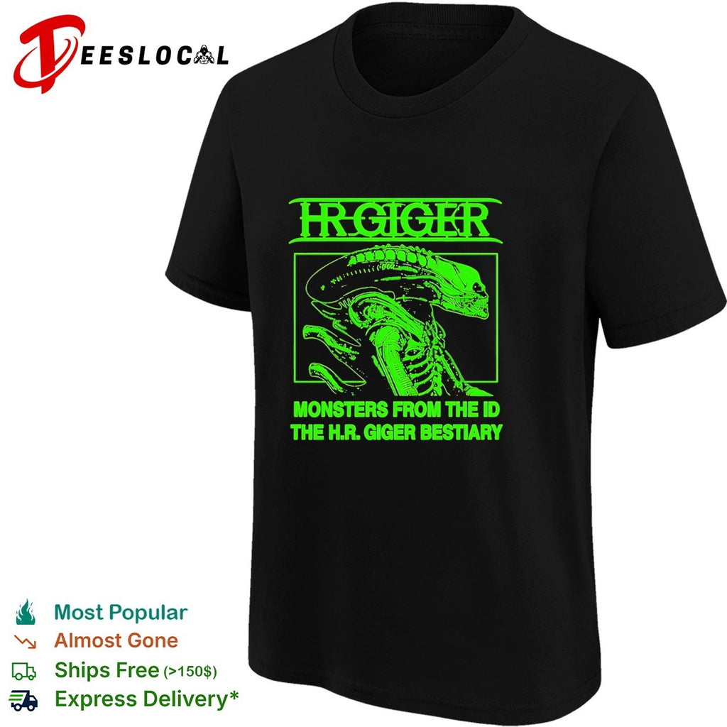 HR Giger Monsters from the Id The HR Giger Bestiary vintage shirt