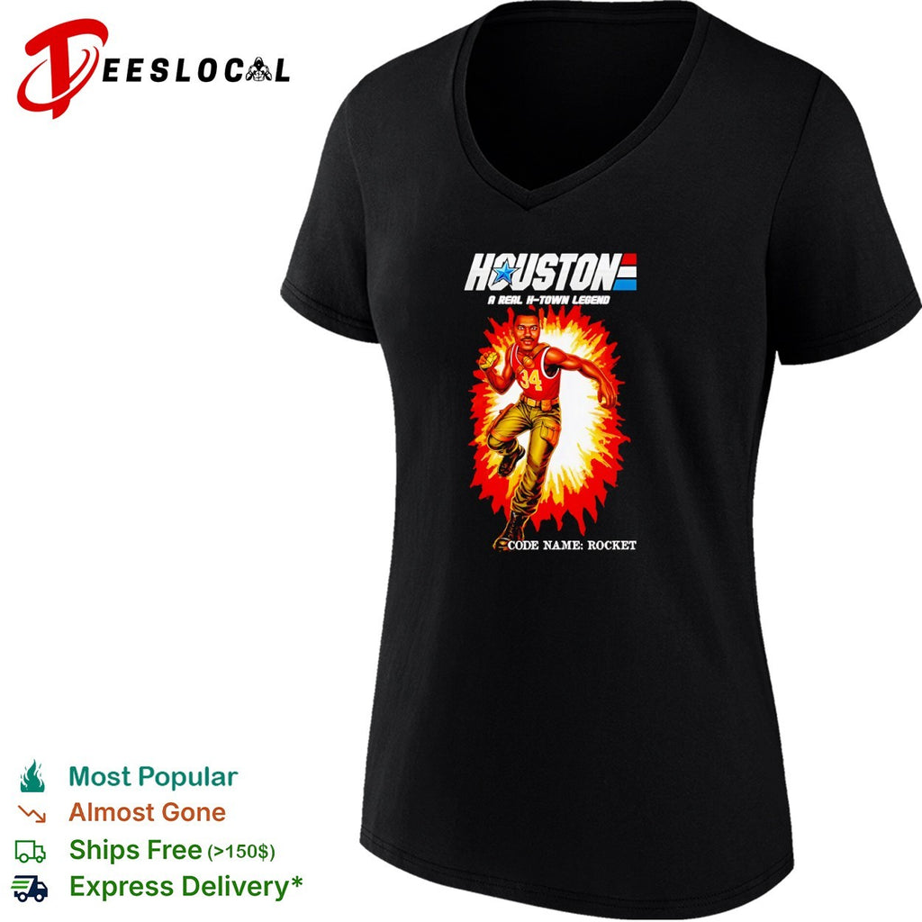 Hakeem Olajuwon Houston Rockets NBA GI Joe Parody Houston a Real H-Town Legend shirt