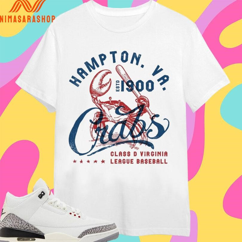 Hampton Va Estd 1900 Class D Virginia League Baseball Shirts