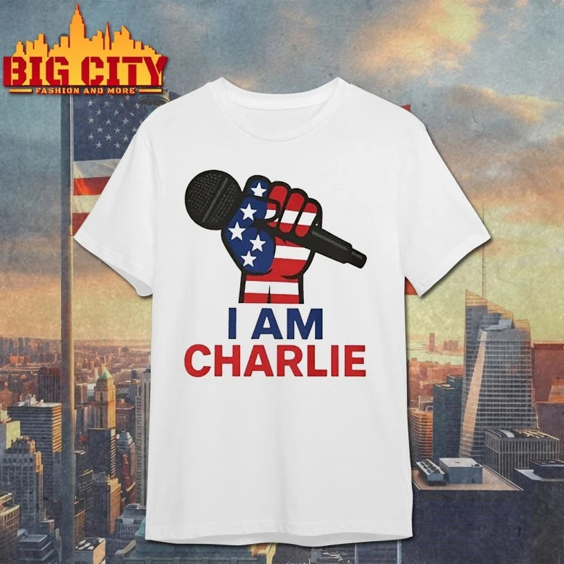 Hand and Mic Charlie Kirk I am Charlie shirt