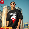 Hands Off Greenland map shirt