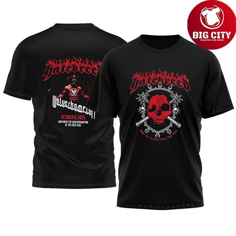 Hatebreed Wolverhampton UK Merch At University Of Wolverhampton At The Civic Hall On October 8 2025 Make The Demons Obey Tour Shirt