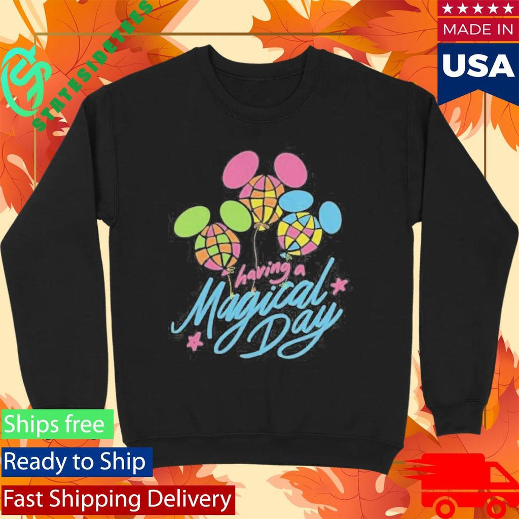 Having A Magical Day Neon Checkered Balloon Shirt