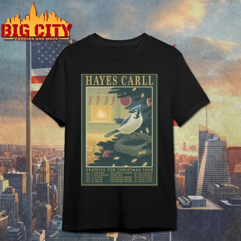 Hayes Carll &amp; Friends The Grateful for Christmas Tour 2025 Poster shirt