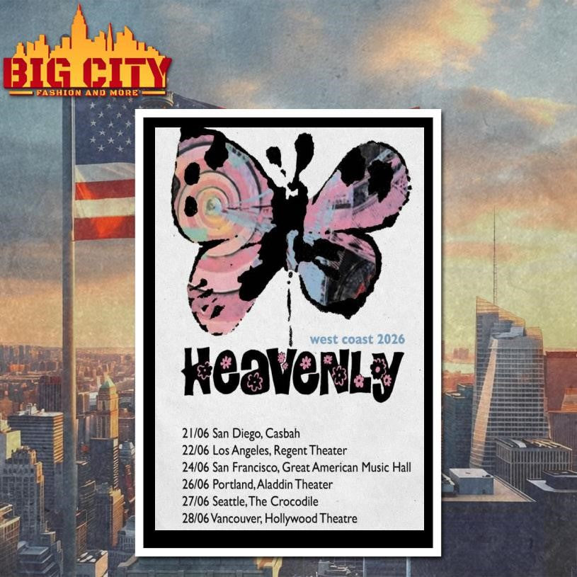 Heavenly West Coast 2026 Tour Poster shirt