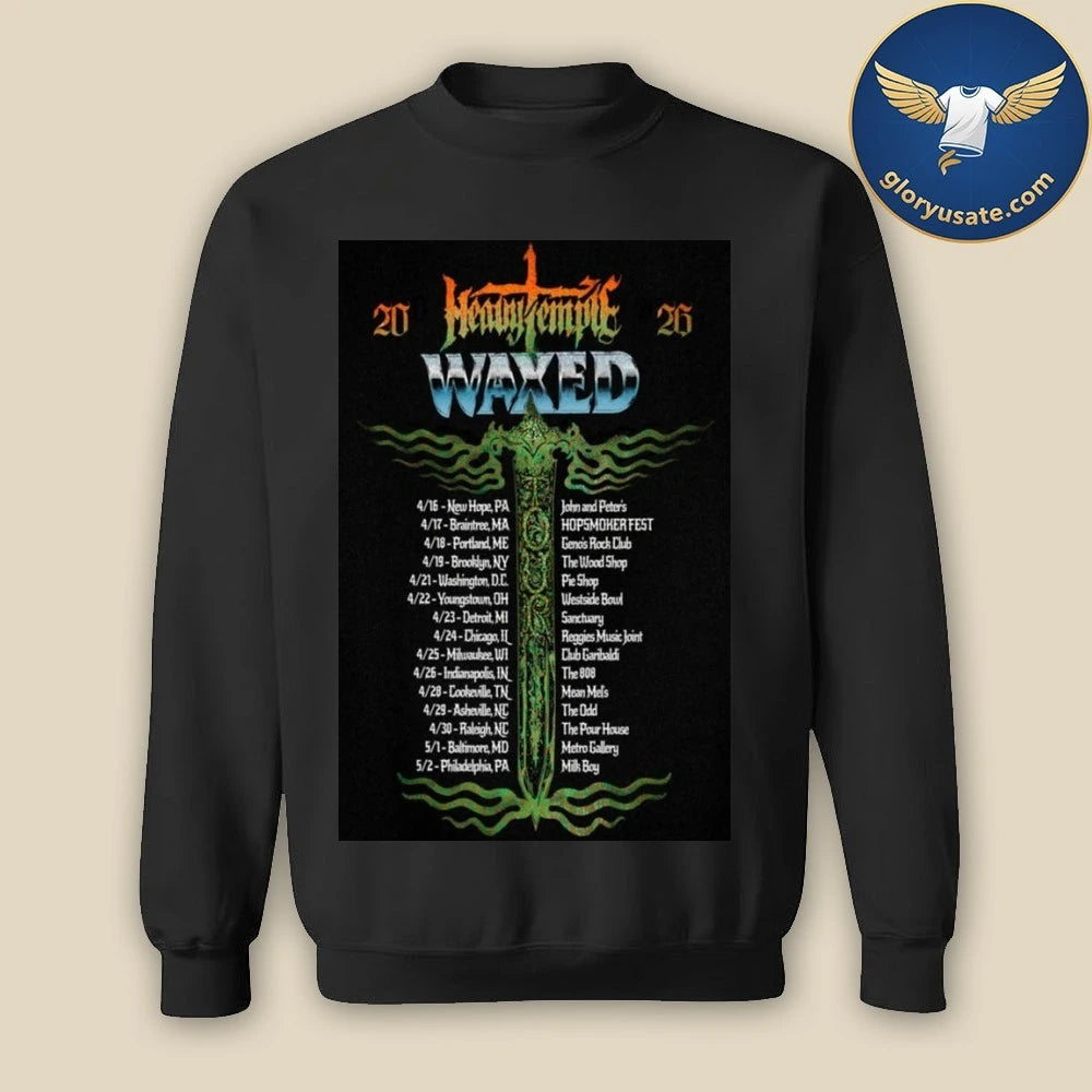 Heavy Temple Waxed Tour 2026 Poster Shirt