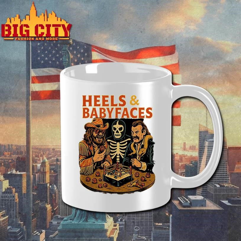 Heels Babyfaces Retro Wrestling Tabletop Rpg Shirt