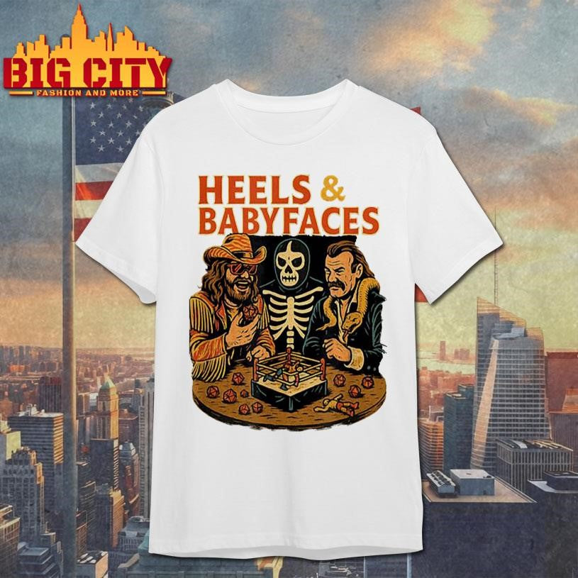 Heels Babyfaces Retro Wrestling Tabletop Rpg Shirt