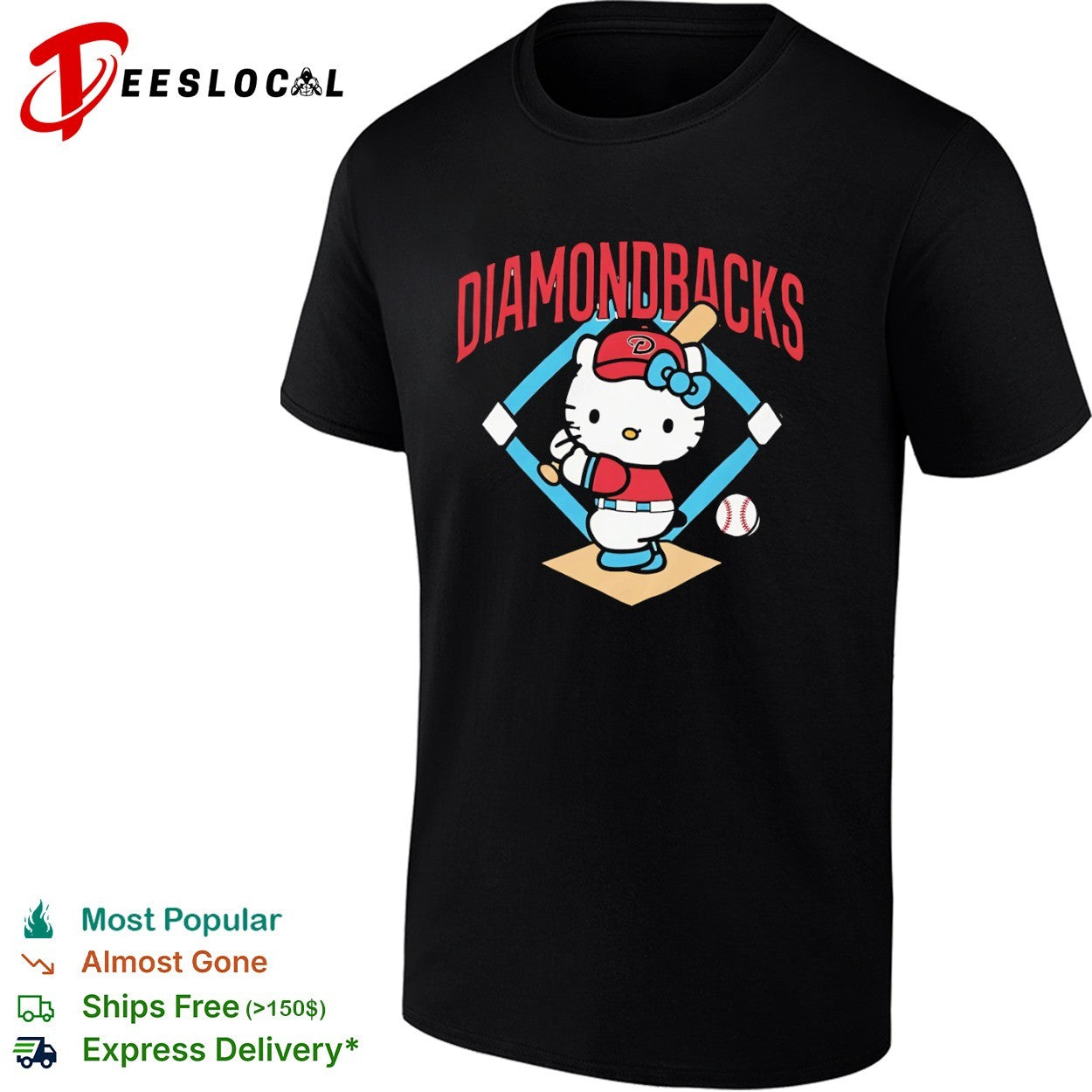 Hello Kitty Arizona Diamondbacks MLB Baseballshirt