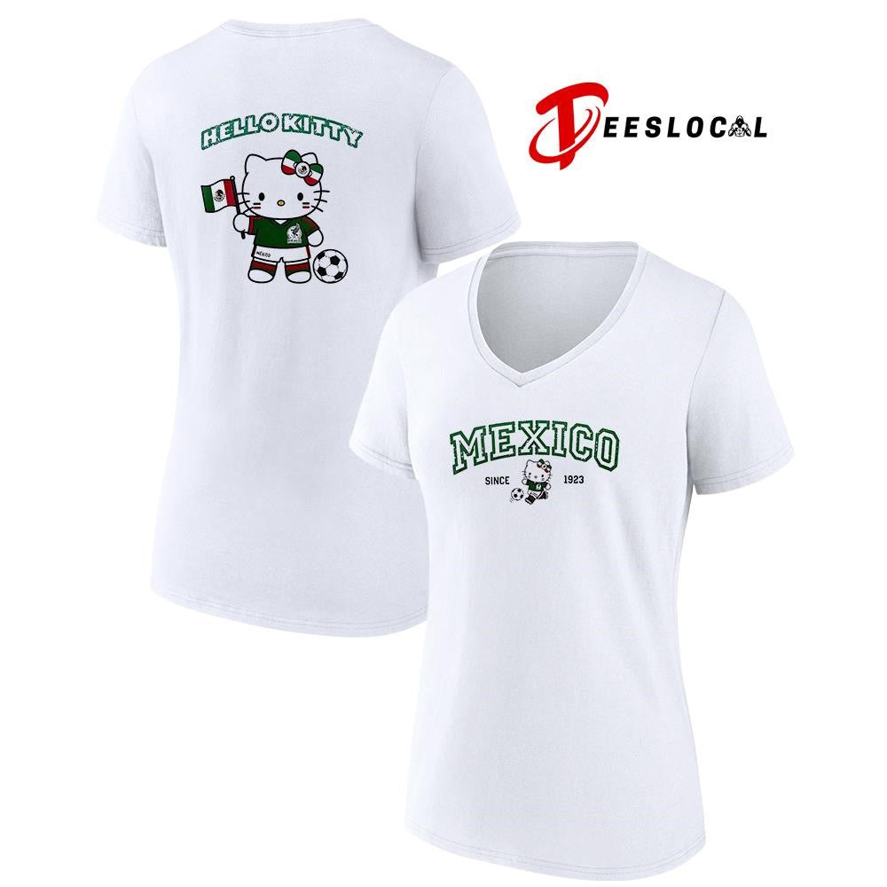 Hello Kitty x Mexico Soccer since 1923 cartoon shirt
