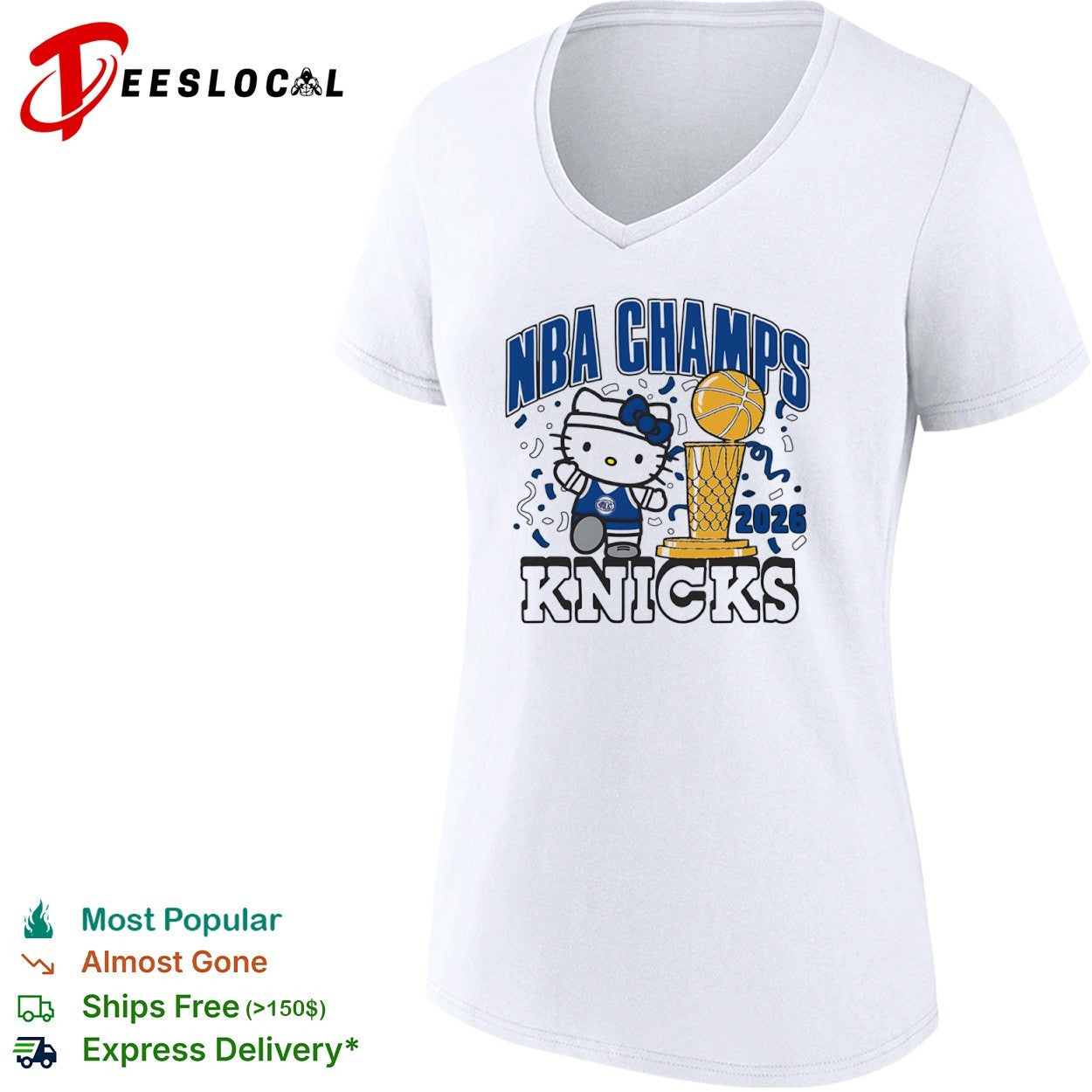 Hello Kitty x New York Knicks NBA Champs 2026 Sanrio Basketball Celebration shirt