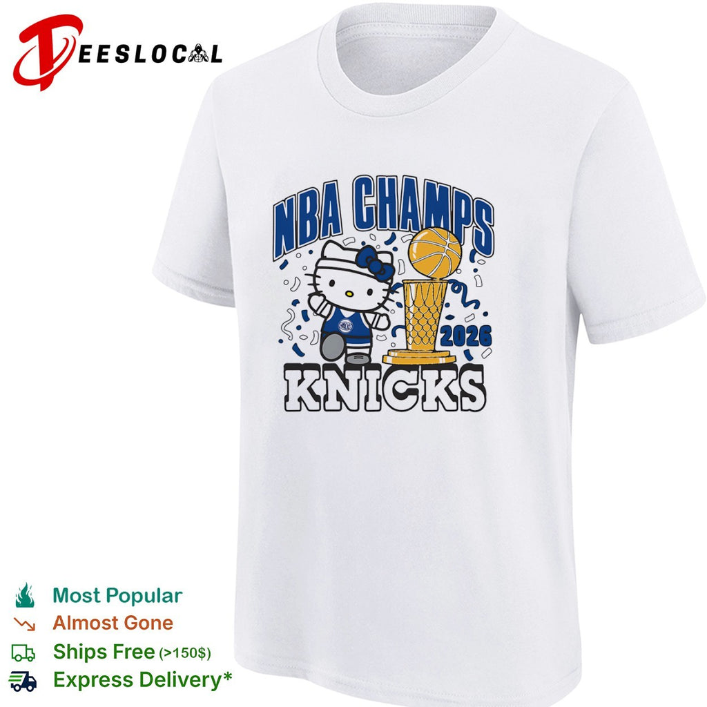 Hello Kitty x New York Knicks NBA Champs 2026 Sanrio Basketball Celebration shirt
