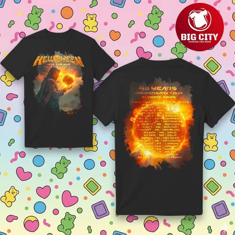 Helloween 40 Years Sun Tour 2025 Two Sided Shirt