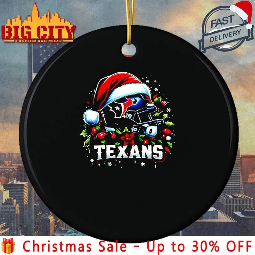 Helmet Santa Hat Houston Texans Christmas shirt