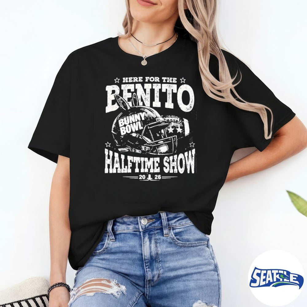Here for the Benito Halftime Show Bunny Bowl 2026 Fans shirt