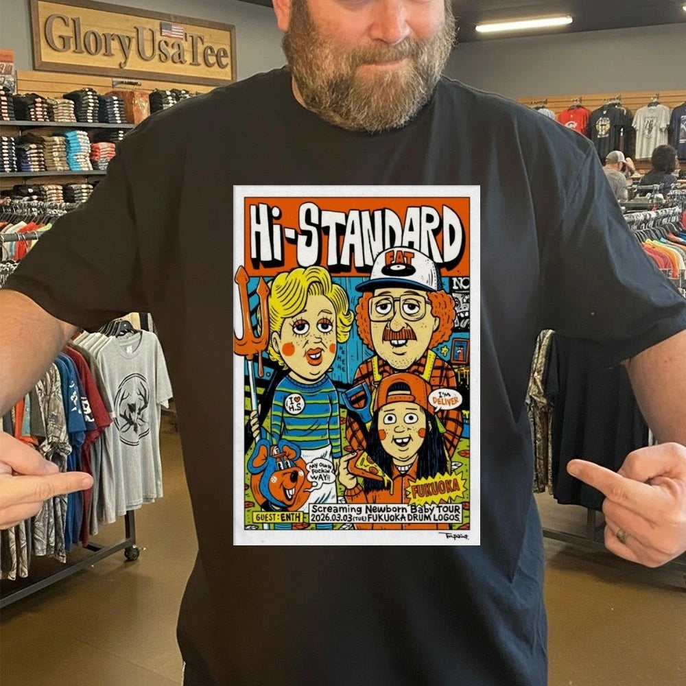 Hi-Standard Screaming Newborn Baby Tour Poster Shirt