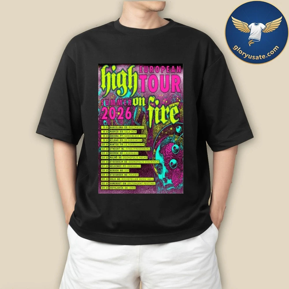 High On Fire European Tour Summer 2026 Poster Shirt