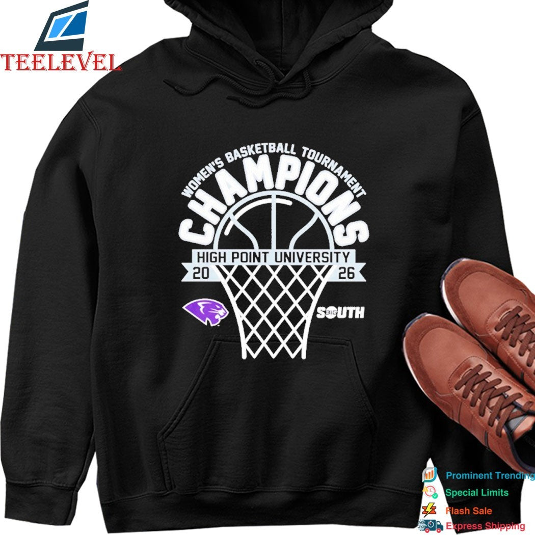High Point Panthers 2026 Big South Women’s Basketball Tournament Champions T-Shirts