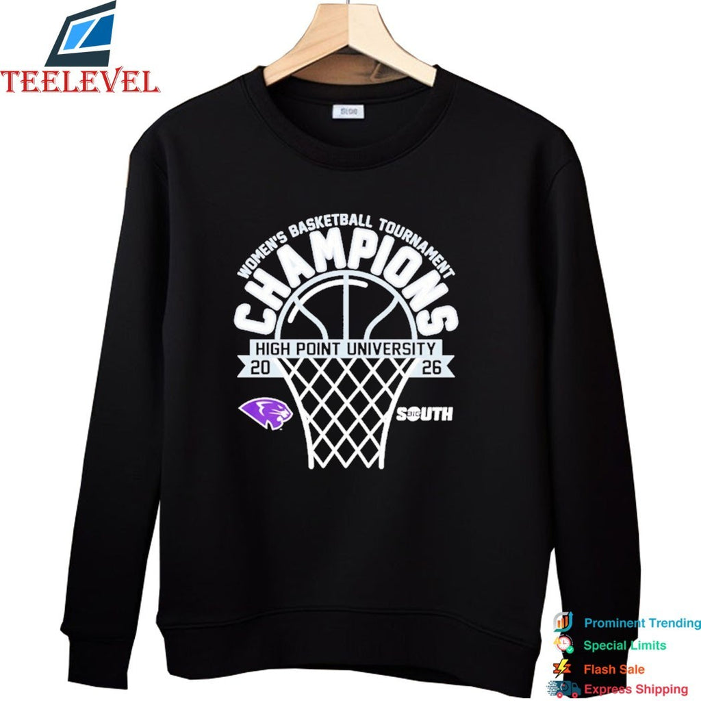 High Point Panthers 2026 Big South Women’s Basketball Tournament Champions T-Shirts