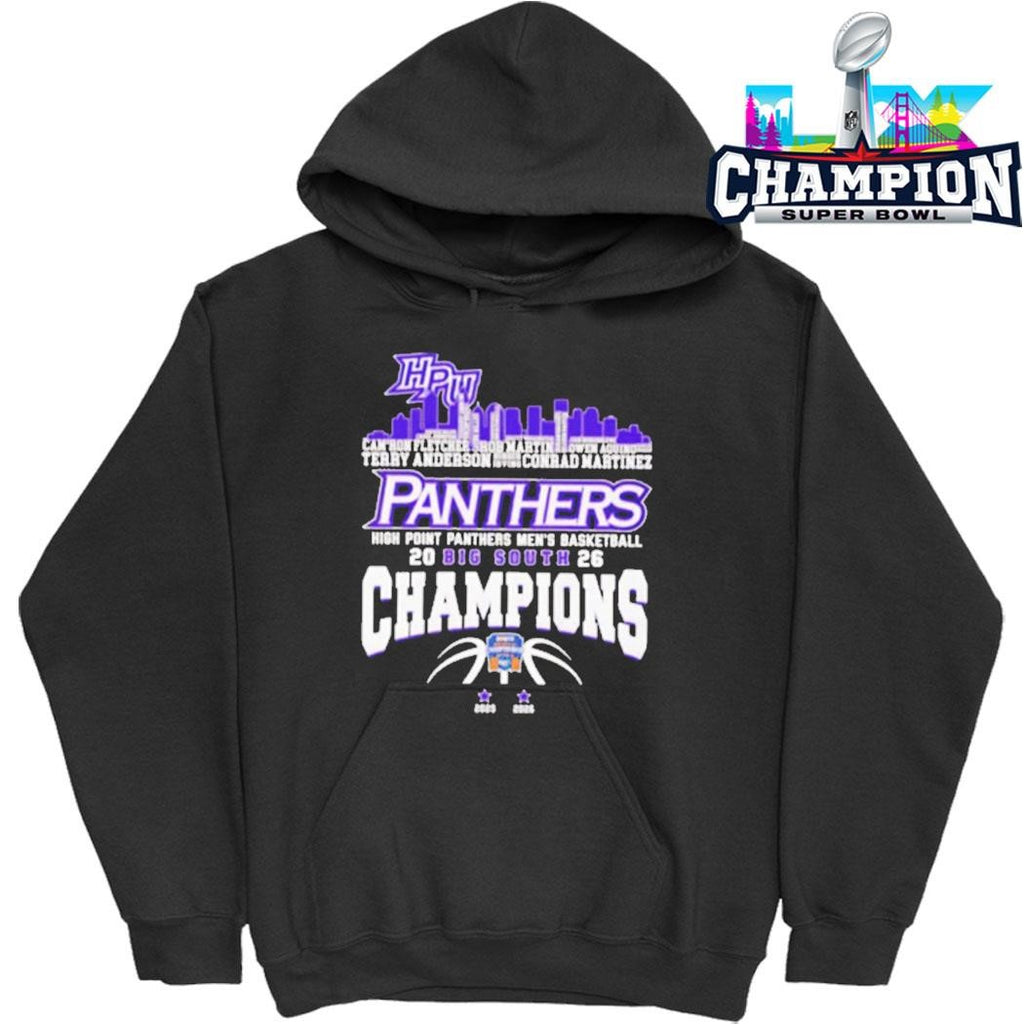High Point Panthers Champions 2026 Big South Men’s Basketball Shirt