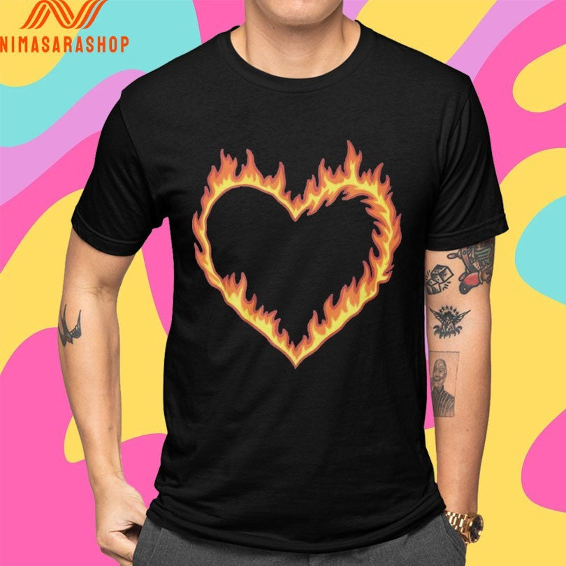 High Potential Morgan Croft Fire Heart Shirts