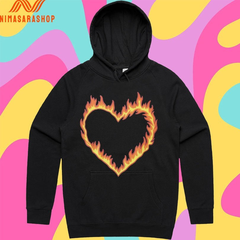 High Potential Morgan Croft Fire Heart Shirts