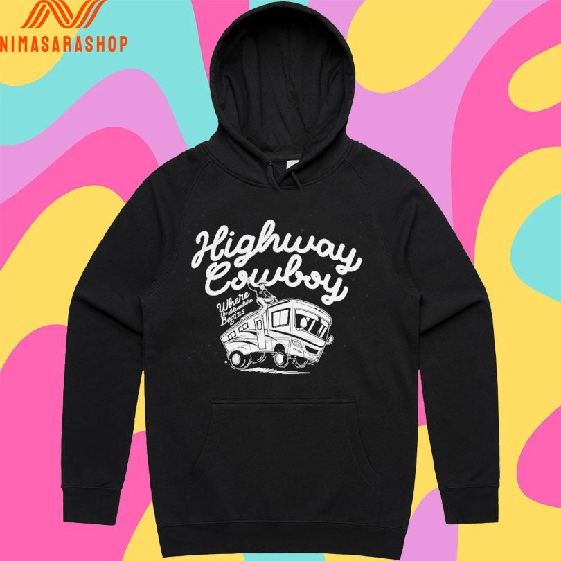 Highway Cowboy Where The Adventure Begins Shirts