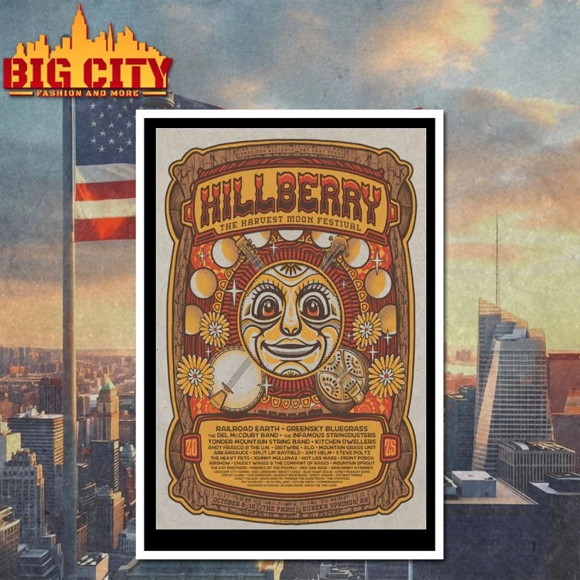 Hillberry Music Festival Oct 8-12 2025 The Farm-Campground &amp; Events In Eureka Springs AR Poster shirt