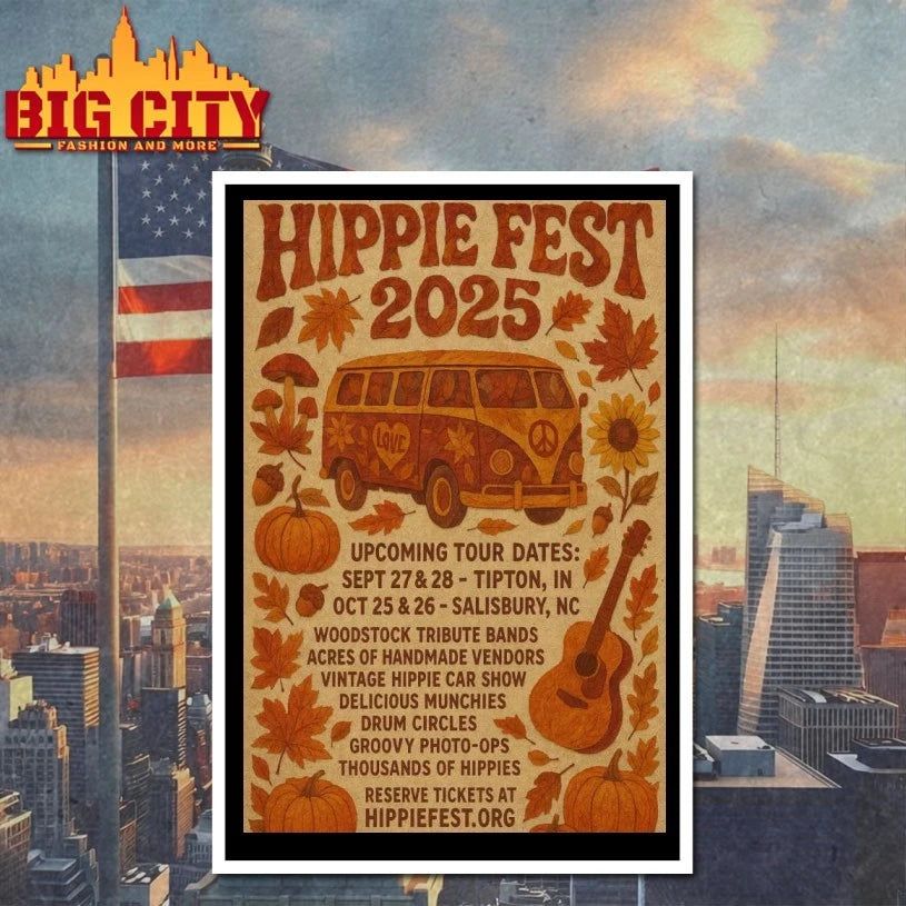 Hippie Fest Tour September 2025 Poster Shirt