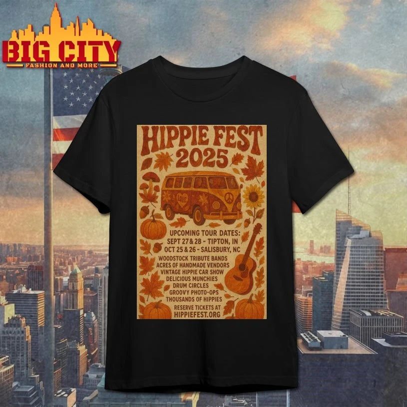 Hippie Fest Tour September 2025 Poster Shirt