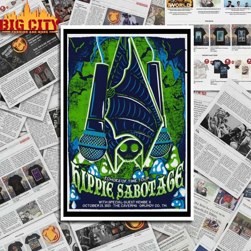 Hippie Sabotage Oct 25 2025 Grundy CO TN Poster shirts