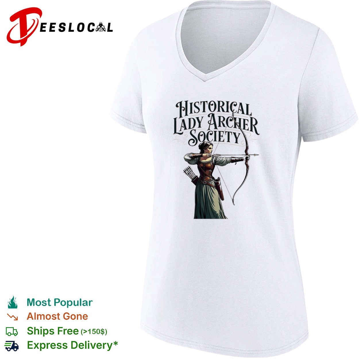 Historical lady archer society shirt