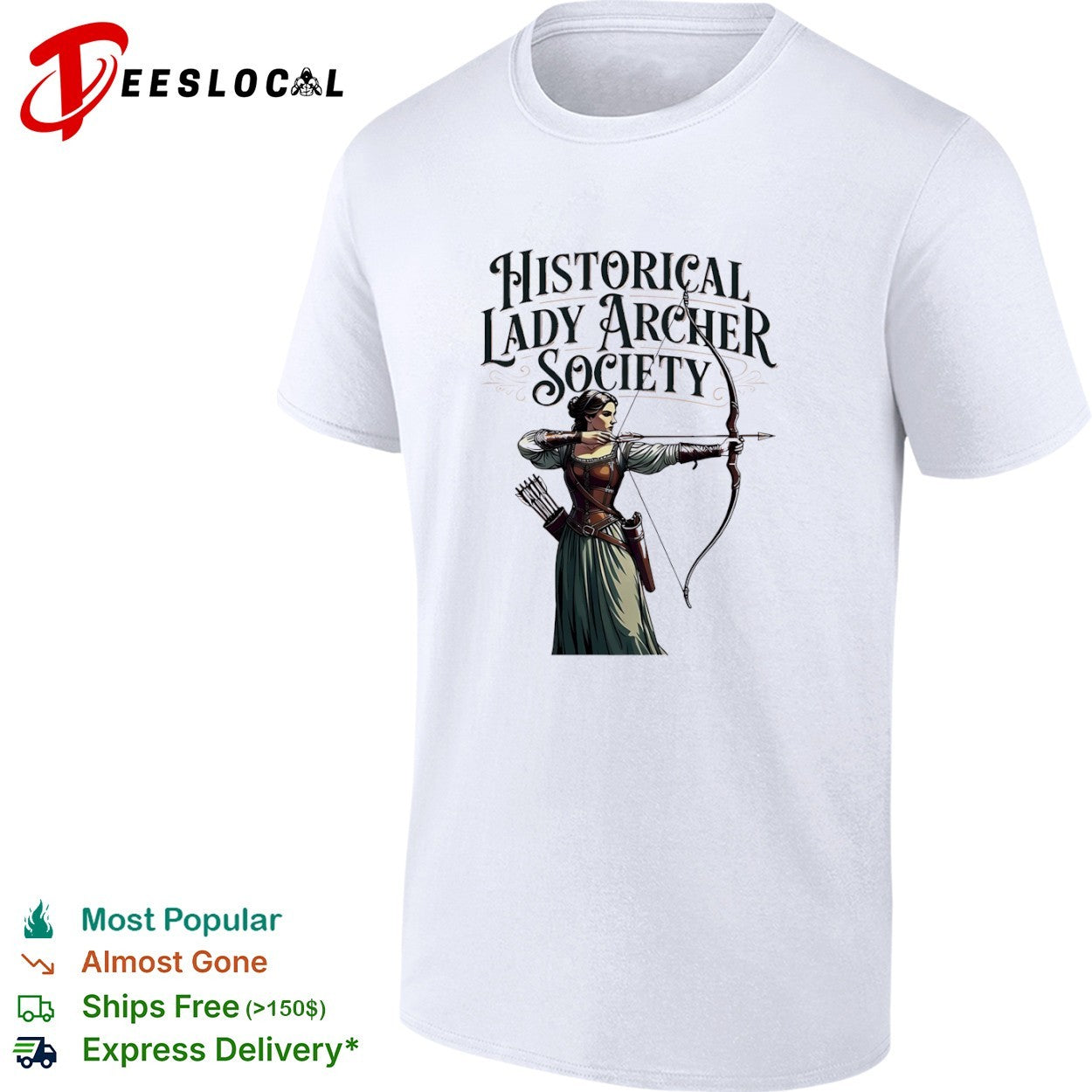 Historical lady archer society shirt