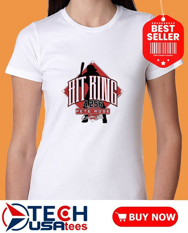 Hit King 4256 Pete Rose Cincinnati Reds signature shirt