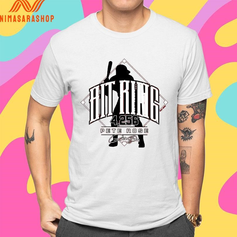 Hit King 4,256 Pete Rose Signature Shirts