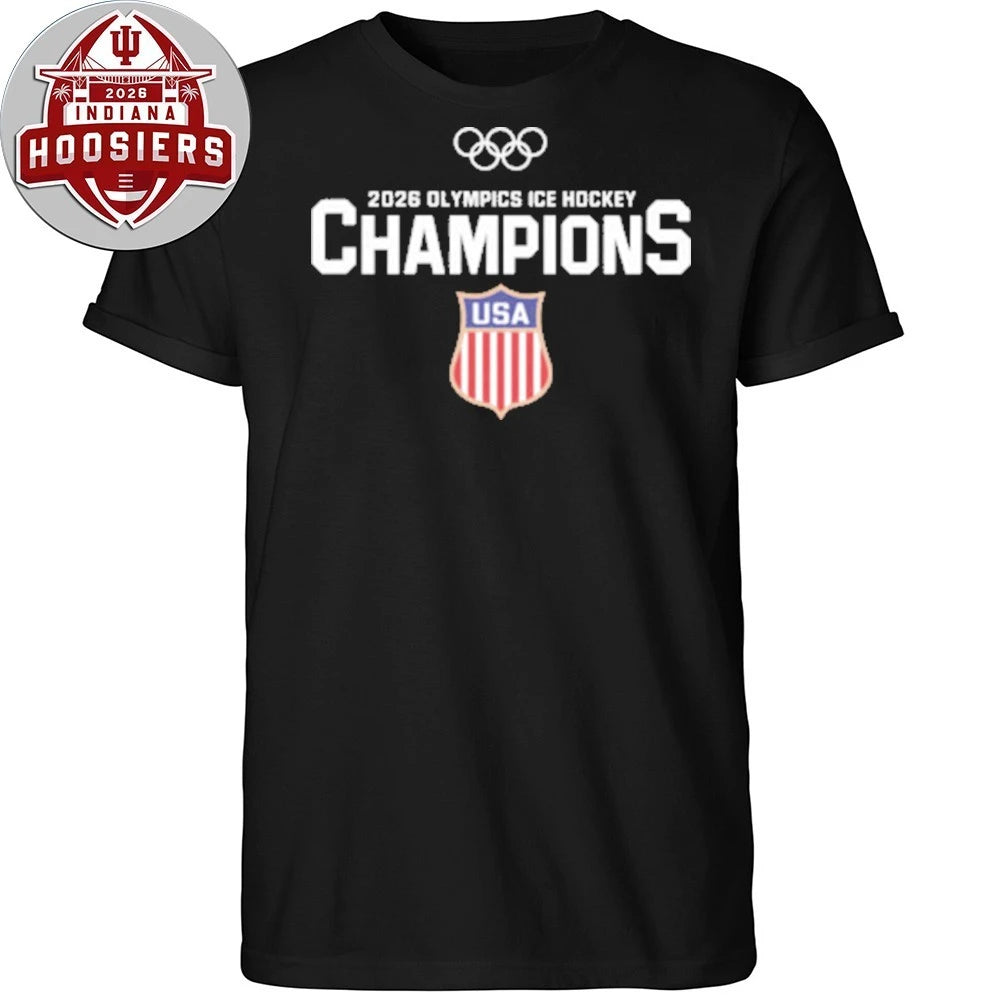 Hockey Champions USA And Canada Olympics ICE Hockey Logo T-Shirt