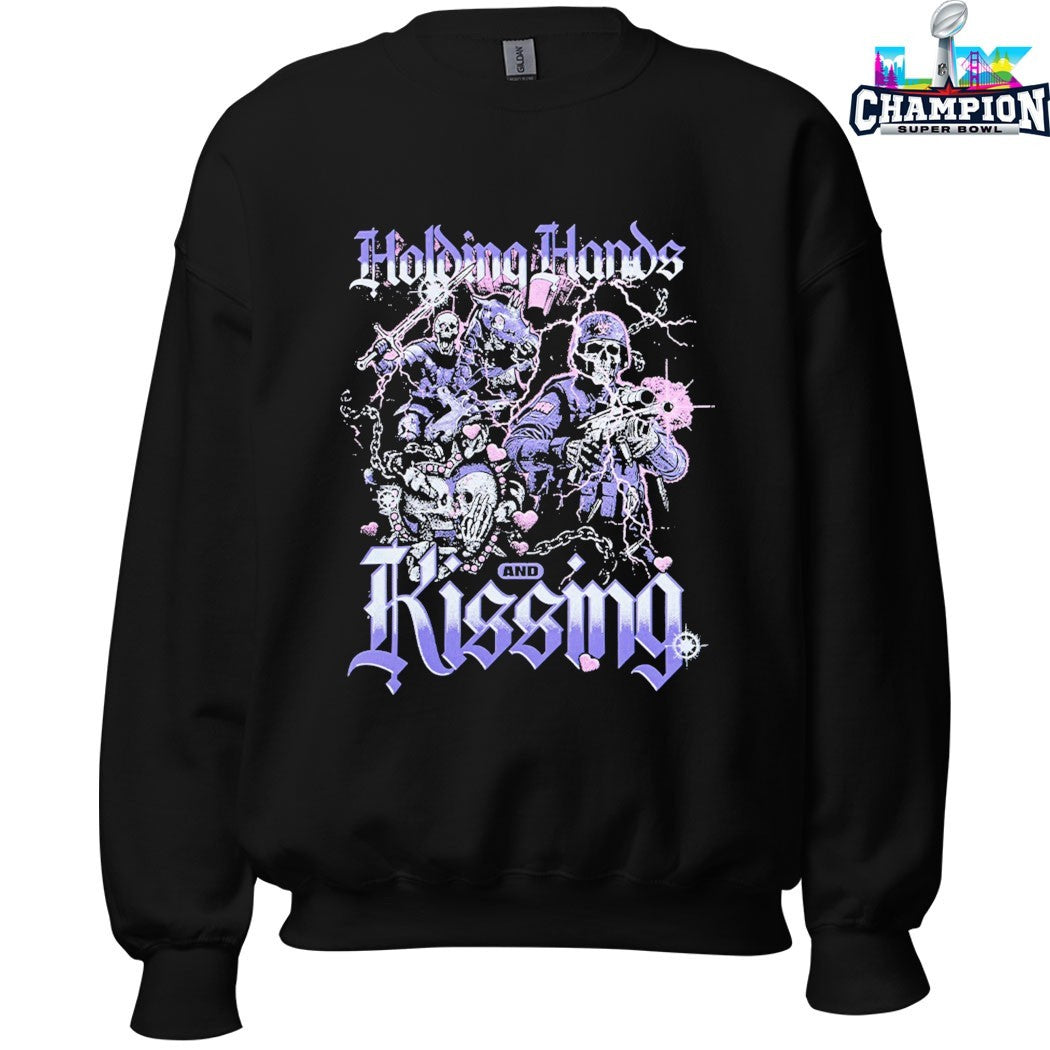 Holding Hands And Rissing Skeletons T-shirts