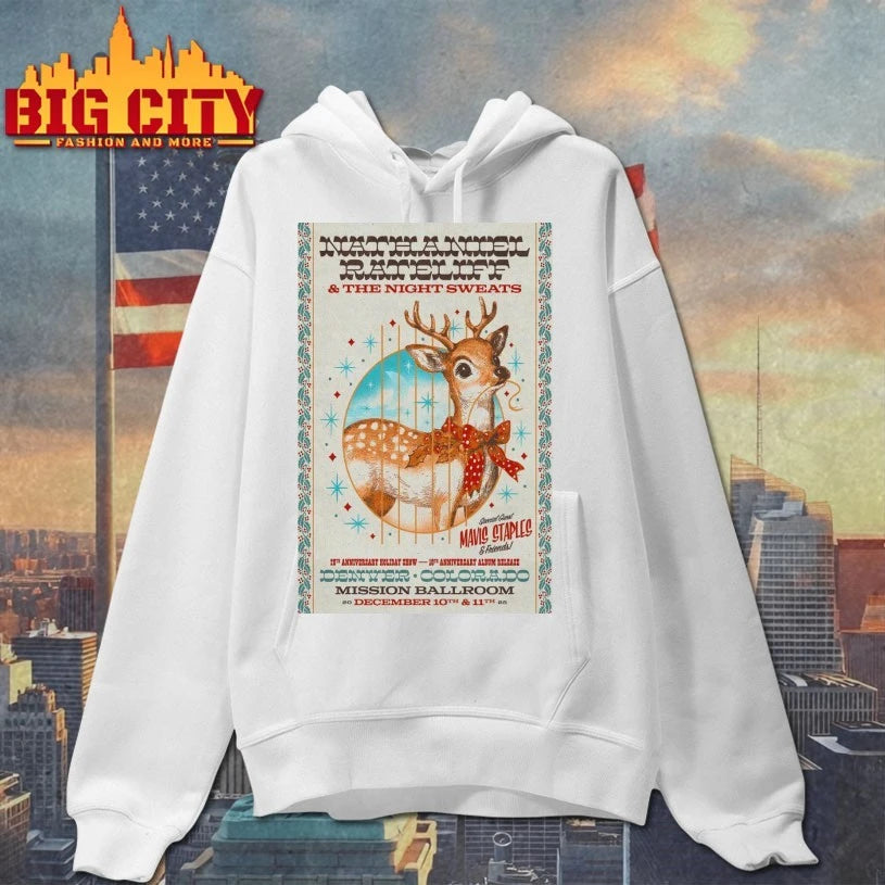 Holiday Show + 10th Anniversary Nathaniel Rateliff Night Sweats Dec 10, 11 2025 Dec 10, 11 2025 Poster shirt