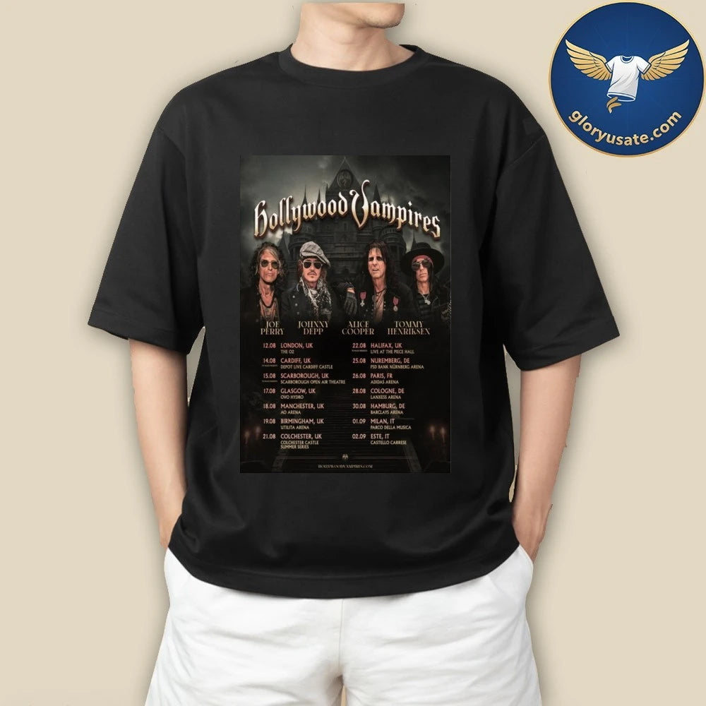 Hollywood Vampires Tour the UK and Europe 2026 Poster Shirt