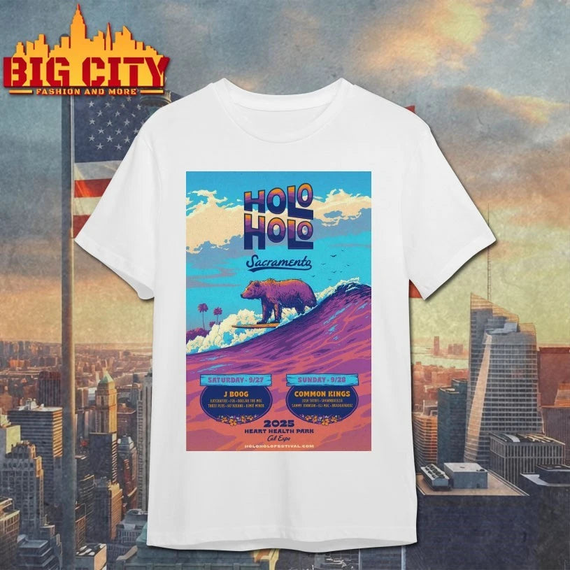 Holo Holo Music Festival Sep 27-28 2025 Heart Health Park In Sacramento CA Poster shirt