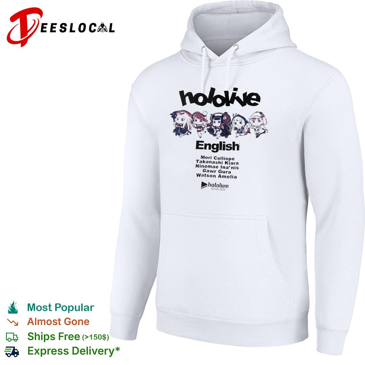Hololive English Mori Calliope Takanashi Kiara Ninomae Inanis Gawr Gura Watson Amelia shirt