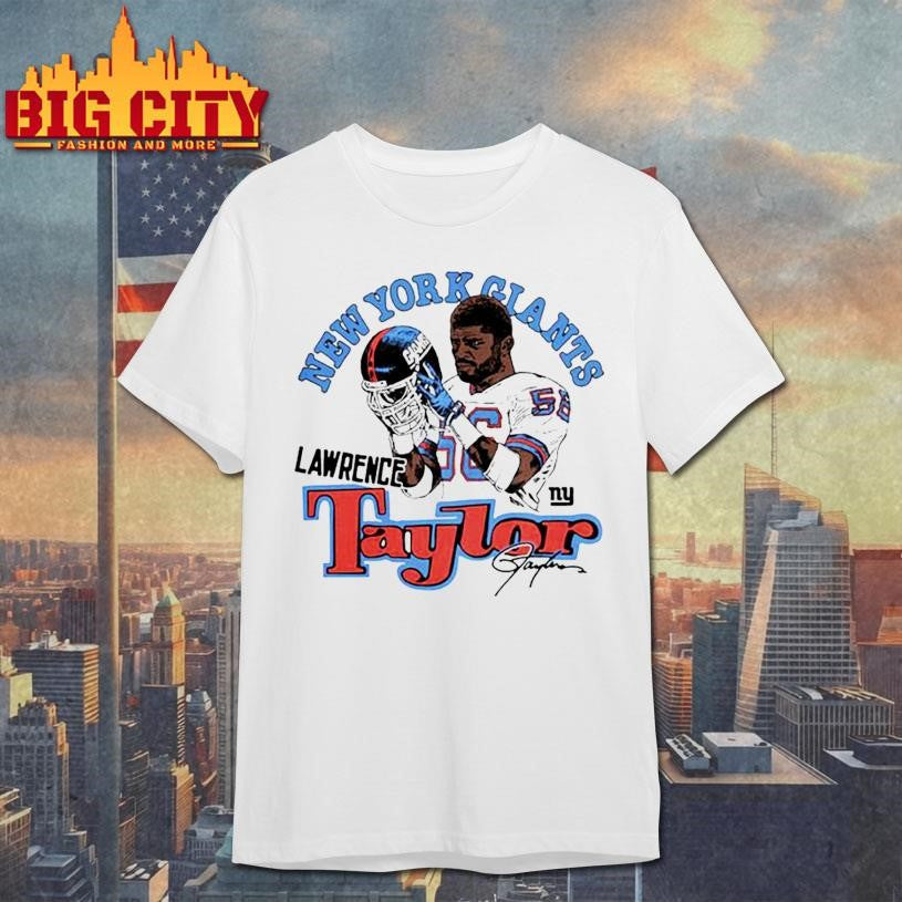 Homage Lawrence Taylor Royal New York Giants Retired Player Classic Caricature Shirt